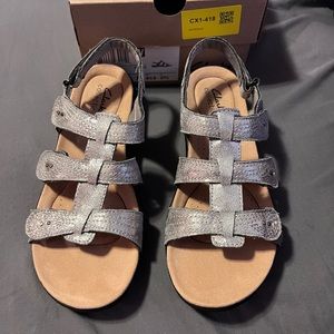 Clarks Laurieann Pewter Sandals 7 M